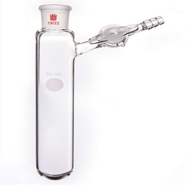 反应管 内磨口19/22 玻璃节门 50ml