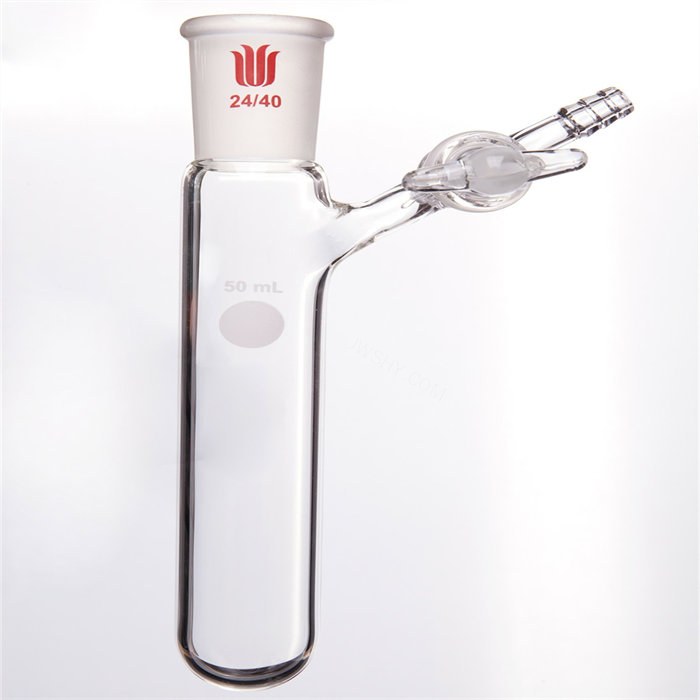 反应管 内磨口24/40 玻璃节门 50ml - 欣维尔