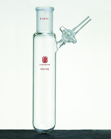 反应管 内磨口19/22 玻璃节门 100ml - 欣维尔