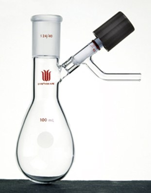 反应茄瓶 磨口：24/40 100ml 高真空阀
