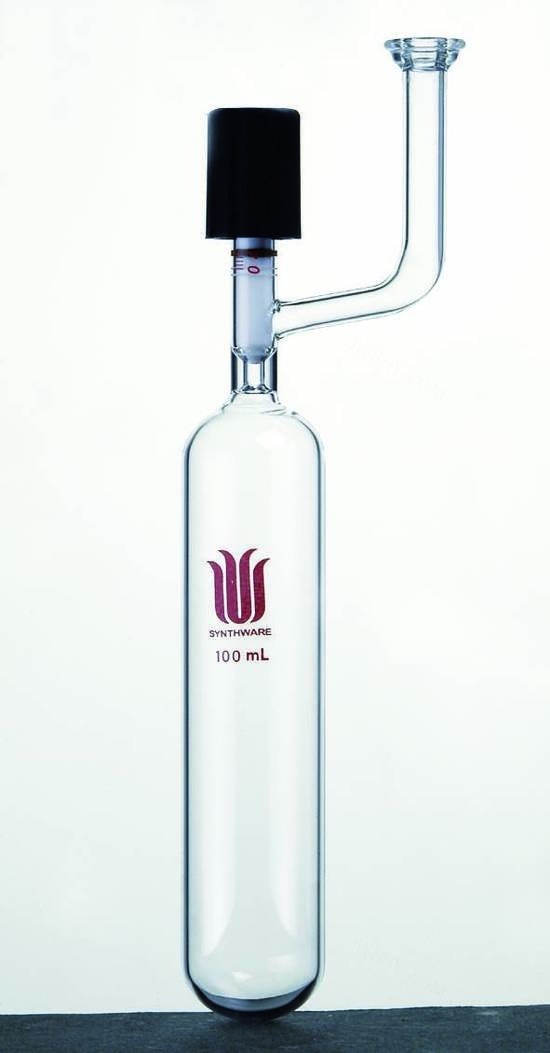 带砝兰口的溶剂存储瓶15# 100ml 侧管长度：235mm - 欣维尔