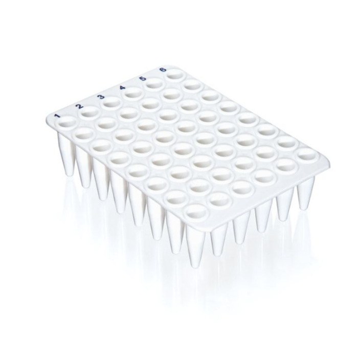 48孔PCR板 0.2ml PP材质 无裙边 白色 用于qPCR