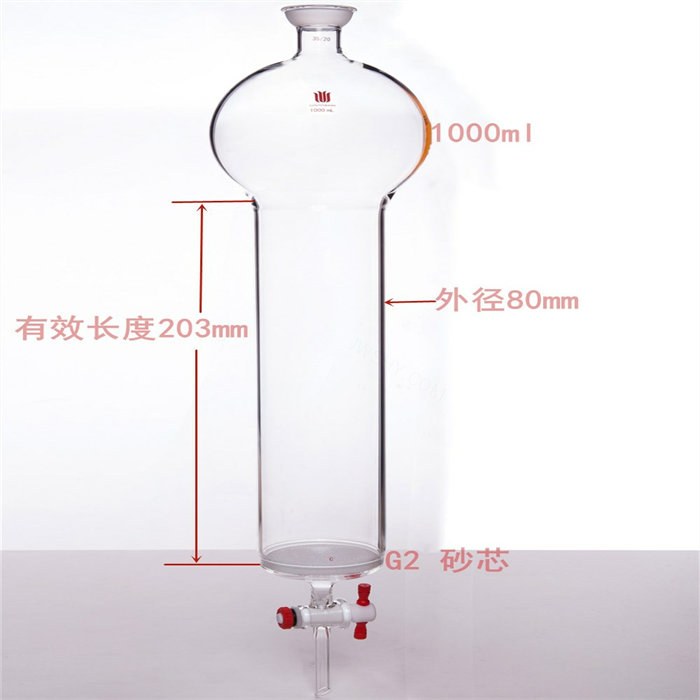 具砂板存储球层析柱 35/20 &phi;80mm 有效长：203mm 1000ml C - 欣维尔