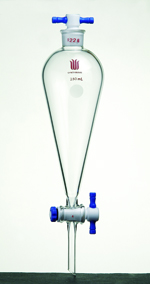 具四氟塞分液漏斗 上磨口：22#，四氟节门：4 mm，250ml - 欣维尔