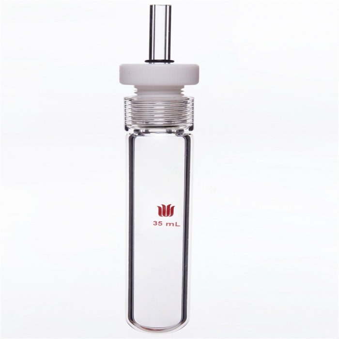 厚壁耐压瓶 具导气真空接口 外径×长度：26×125mm 35ml - 欣维尔