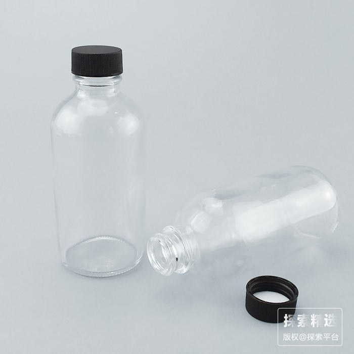 120ml 22-400 透明样品瓶 黑色PP盖＋PE垫 外径&times;高度：48.8&times;112.73mm