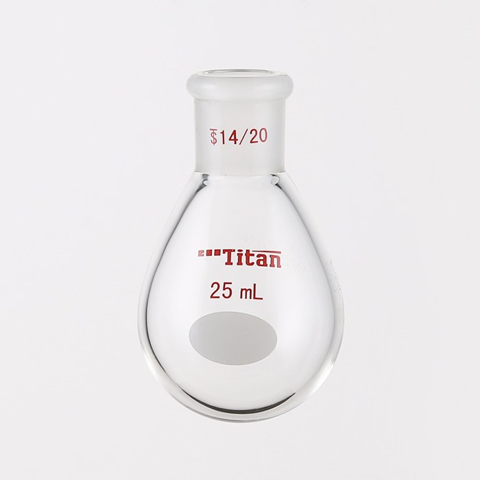 厚壁茄型瓶 高强度，磨口：14/20，25ml 特优级 爆款