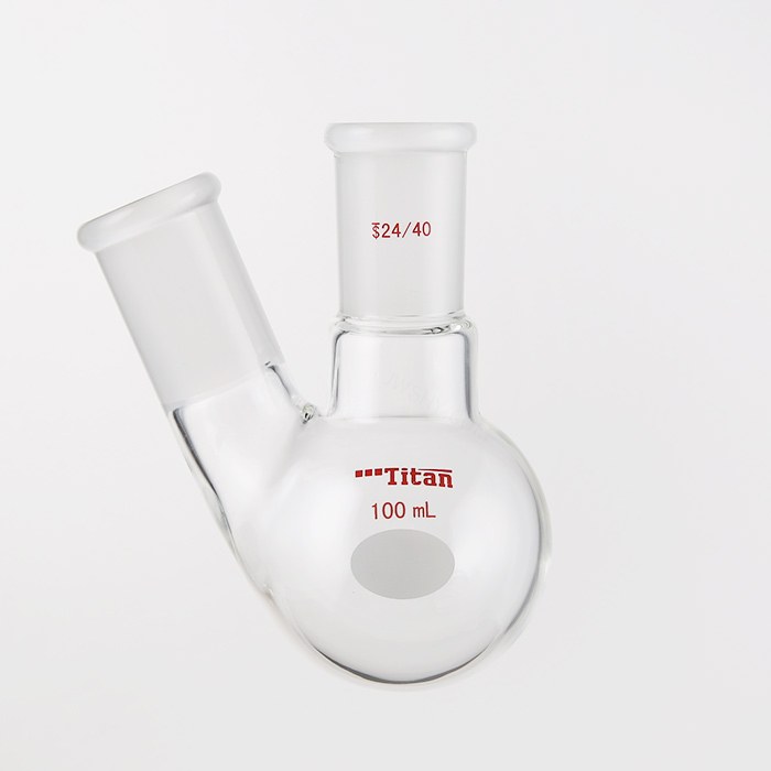 厚壁斜两口瓶 中间磨口：24/40，侧磨口：24/40，100ml 特优级 爆款
