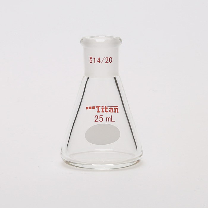具磨口三角瓶 厚壁高强度 磨口：14/20 25ml 特优级 - ACESUN艾斯琳