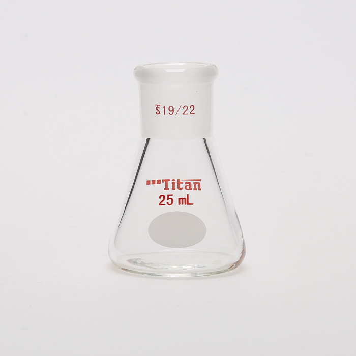 具磨口三角瓶 厚壁高强度 磨口：19/22 25ml 特优级 爆款