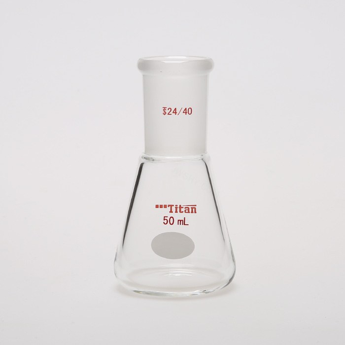 具磨口三角瓶 厚壁高强度 磨口：24/40 50ml 特优级 爆款