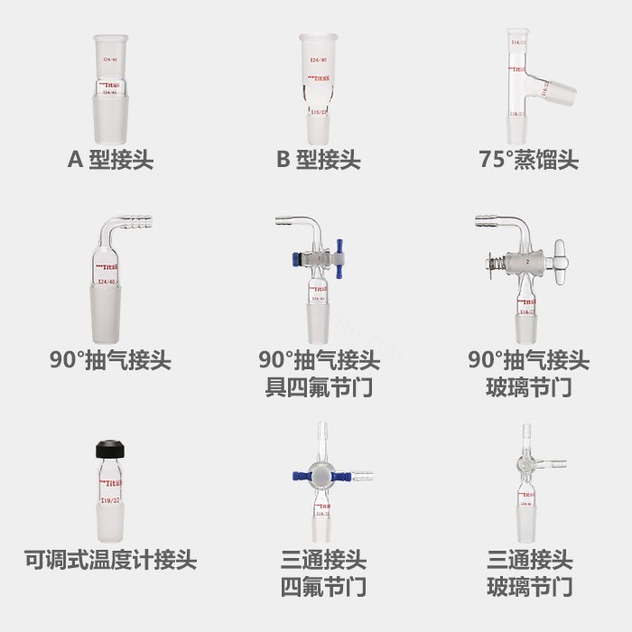 B型接头(小变大) 上磨口：24/40，下磨口：19/22 特优级 爆款 - ACESUN艾斯琳