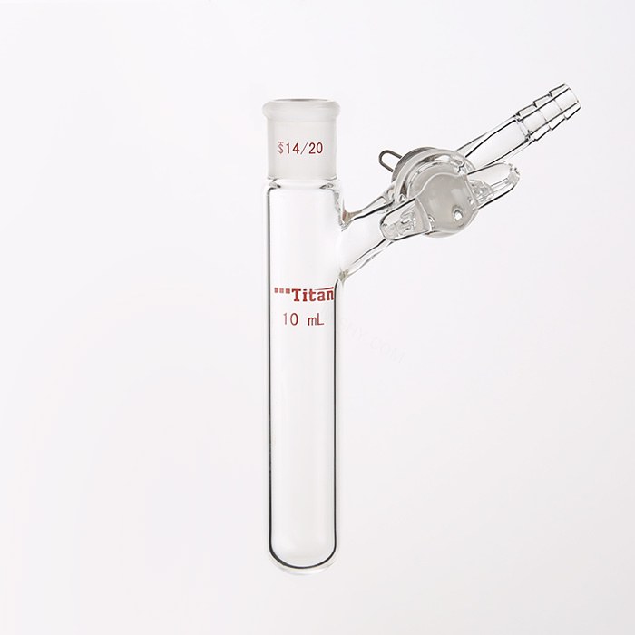 反应管 具2mm玻璃节门，磨口：14/20，10ml 特优级 爆款