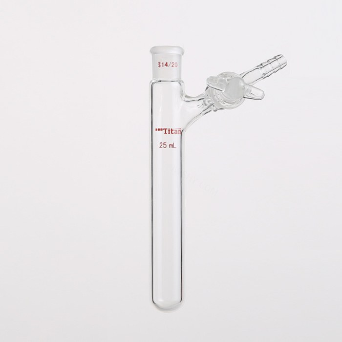 反应管 具2mm玻璃节门，磨口：14/20，25ml 特优级 - ACESUN艾斯琳