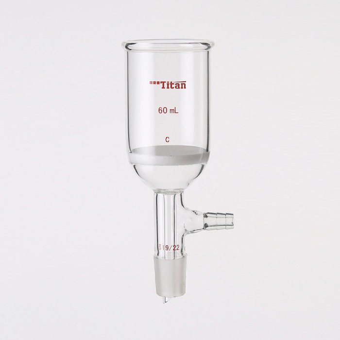 具磨口砂芯布什漏斗 60ml，磨口：19/22，G2砂板 特优级 - ACESUN艾斯琳