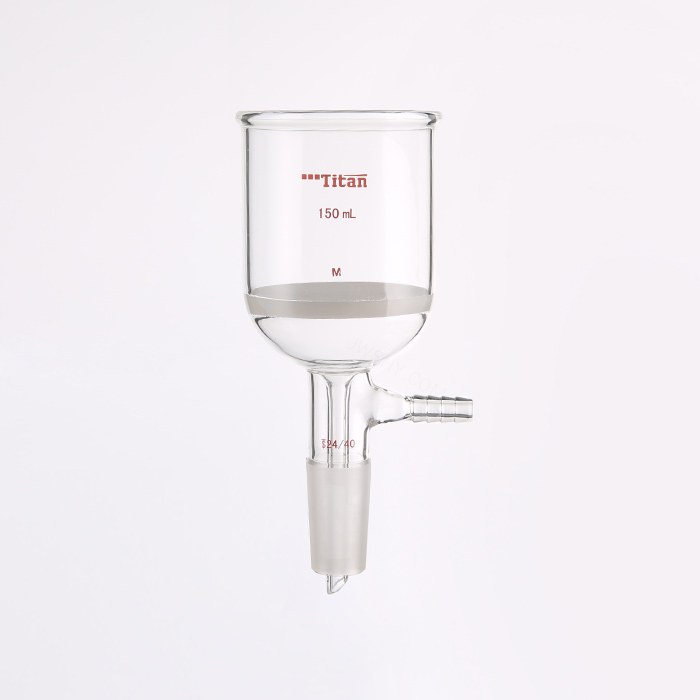 具磨口砂芯布什漏斗 150ml，磨口：24/40，G3砂板 特优级 爆款