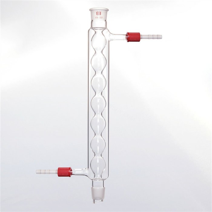球型冷凝器,具可拆式小咀 冷凝部分长度 (mm)300 磨口19/22 连接小咀外径(mm)8 - 欣维尔