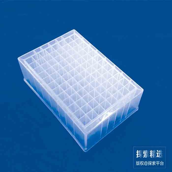 96孔方孔深孔板 2.2ml 不带盖 未灭菌 - 玖梧精选