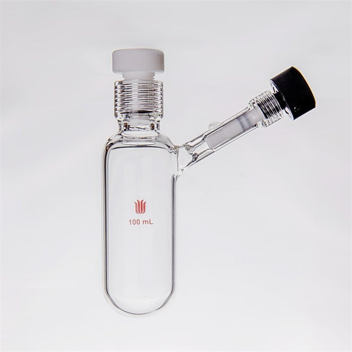 厚壁耐壓瓶,100ML,具7#內螺紋高真空節門 容量(mL)100 螺纹口15# 瓶身外径×螺纹口以下长度(mm)46*110 - 欣维尔