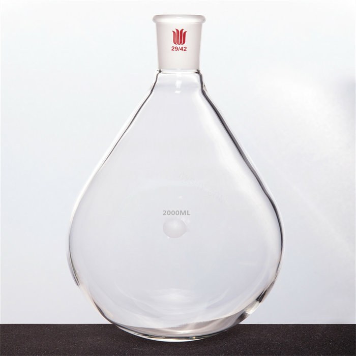 旋蒸用厚壁茄型瓶,高强度,磨口:29/42,容量：2000ml - 欣维尔