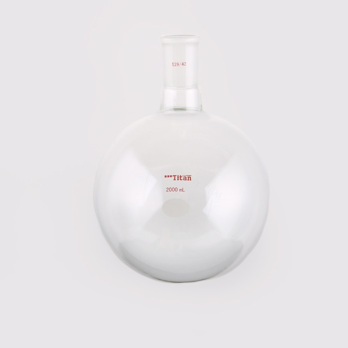 单颈圆底球瓶 厚壁高强度,磨口:29/42,2000ml 特优级