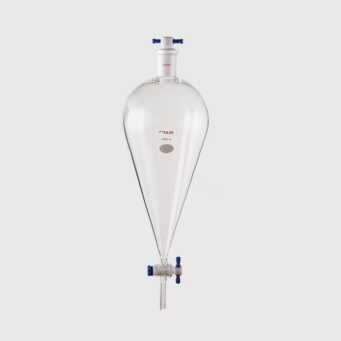 具四氟塞分液漏斗 上磨口：29/42，四氟节门：4 mm，2000ml 特优级