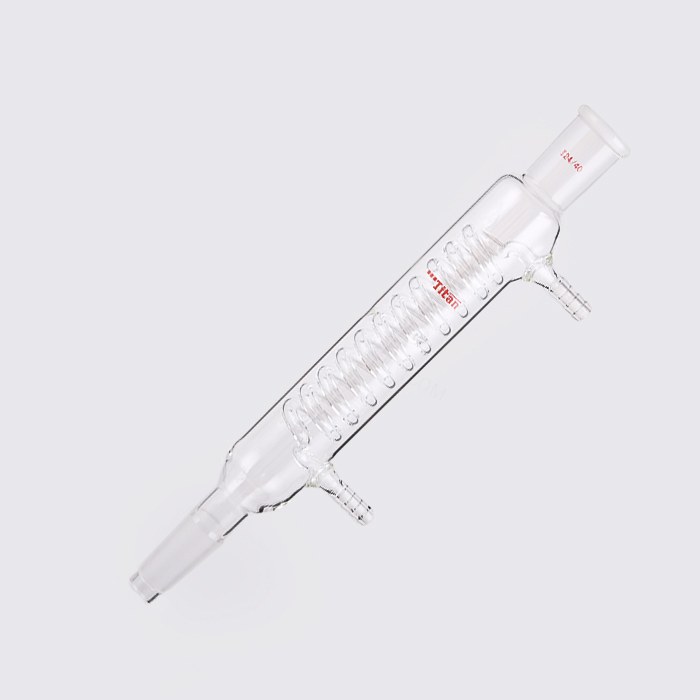 蛇型冷凝器 磨口：24/40，有效长度：200mm，小咀外径：10mm 特优级