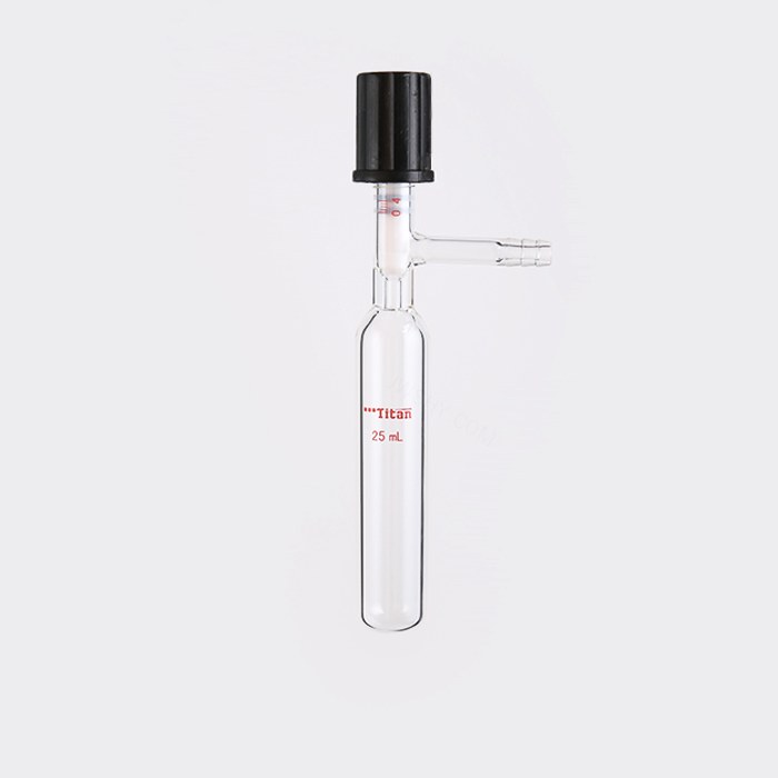 厚壁溶剂储存瓶(SCHLENK) 外径&times;长度：26&times;110mm，高真空阀：0-4mm，25ml …