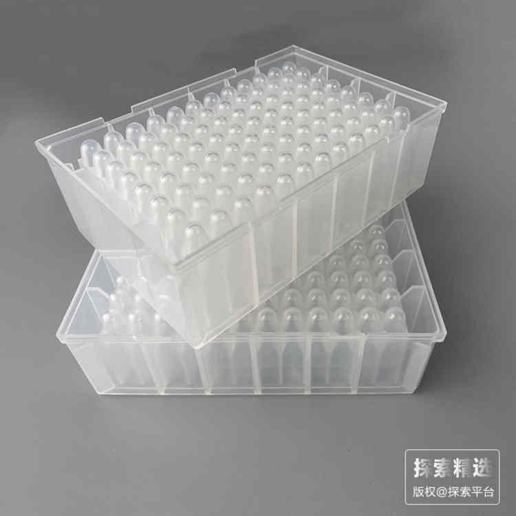 96孔深孔板 2ml 未灭菌 自然色 方型孔 圆型底 PP材质 生工 - 玖梧精选