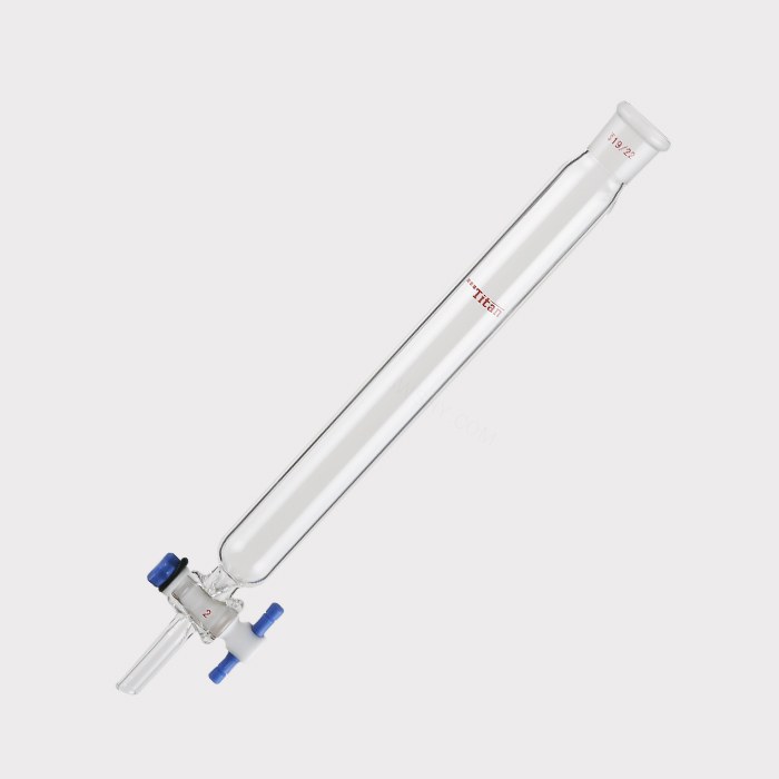 闪式层析柱 外径：26mm，有效长度：203mm，四氟节门孔径：2mm，19/22 特优级