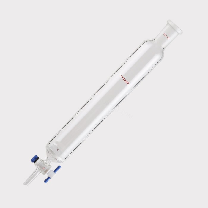 具砂板闪式层析柱 G2砂板，外径：46mm，有效长度：254mm，四氟节门孔径：2mm，24/40 特优级