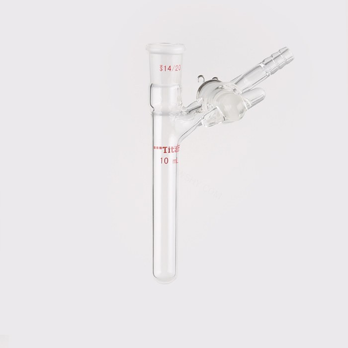 反应管,内磨口14/20,玻璃节门,10ml 特优级 适配加热块:05027317 - ACESUN艾斯琳