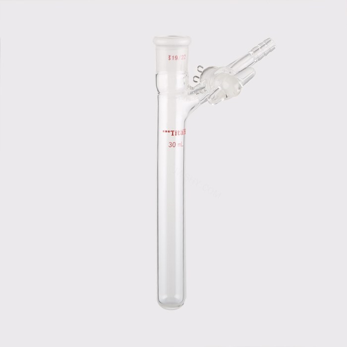 反应管,内磨口19/22,玻璃节门,30ml 特优级 适配加热块:05027319 - ACESUN艾斯琳