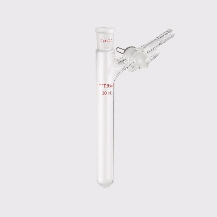 反应管,内磨口14/20,玻璃节门,30ml 特优级 适配加热块:05027319 - ACESUN艾斯琳