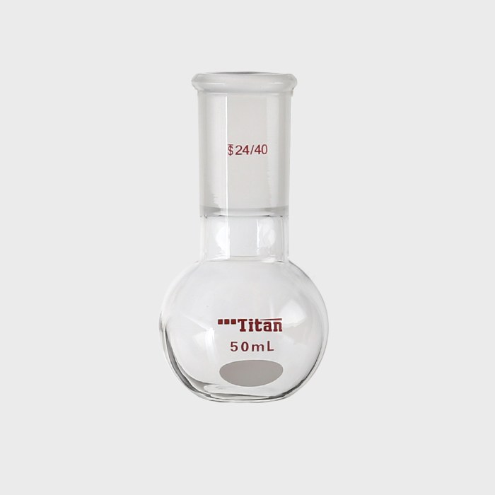 平底烧瓶 磨口：24/40，50ml 特优级