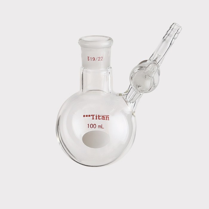 具侧管玻璃节门反应瓶 磨口：19/22，100ml 特优级 - ACESUN艾斯琳