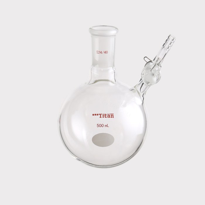 具侧管玻璃节门反应瓶 磨口：24/40，500ml 特优级 - ACESUN艾斯琳