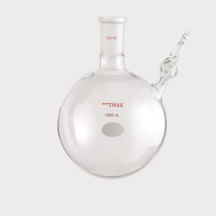 具侧管玻璃节门反应瓶 磨口：24/40，1000ml 特优级 - ACESUN艾斯琳