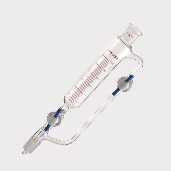 带刻度恒压滴液漏斗 双四氟节门，磨口：19/22，60ml 特优级