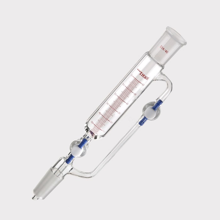 带刻度恒压滴液漏斗 双四氟节门，磨口：24/40，60ml 特优级