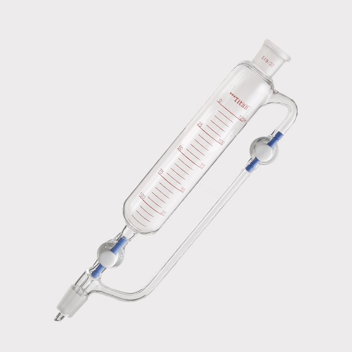 带刻度恒压滴液漏斗 双四氟节门，磨口：19/22，125ml 特优级