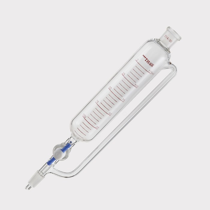 带刻度恒压滴液漏斗 四氟节门，磨口：14/20，125ml 特优级 - ACESUN艾斯琳