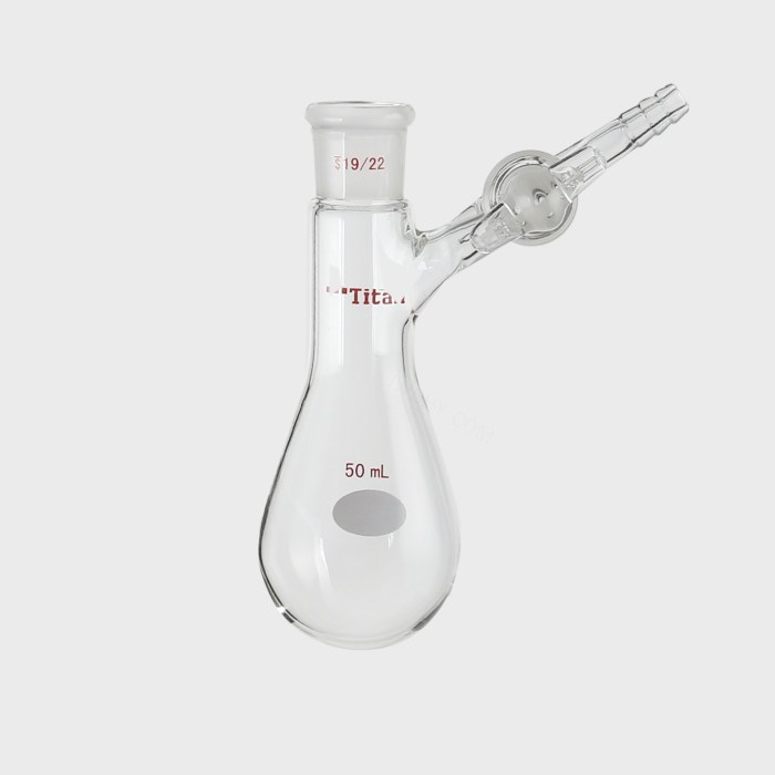 反应茄瓶 具2mm玻璃节门，磨口：19/22，50ml 特优级 爆款