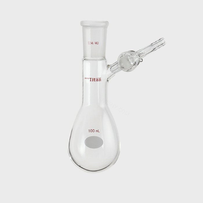 反应茄瓶 具2mm玻璃节门，磨口：24/40，100ml 特优级 爆款 - ACESUN艾斯琳