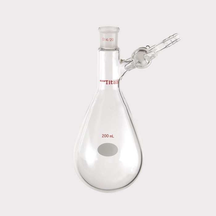 反应茄瓶 具2mm玻璃节门，磨口：14/20，200ml 特优级 - ACESUN艾斯琳