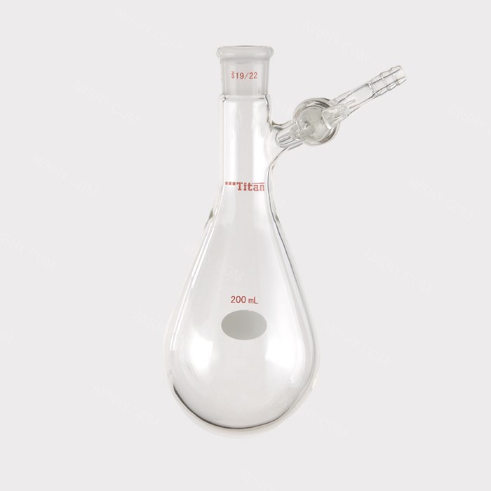 反应茄瓶 具2mm玻璃节门，磨口：19/22，200ml 特优级 - ACESUN艾斯琳