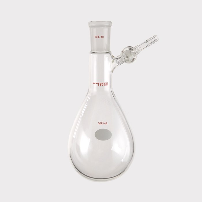 反应茄瓶 具2mm玻璃节门，磨口：24/40，500ml 特优级 - ACESUN艾斯琳