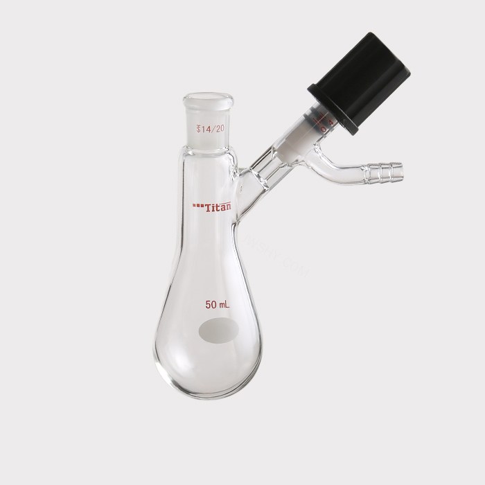 反应茄瓶 具0-4mm高真空阀，磨口：14/20，50ml 特优级