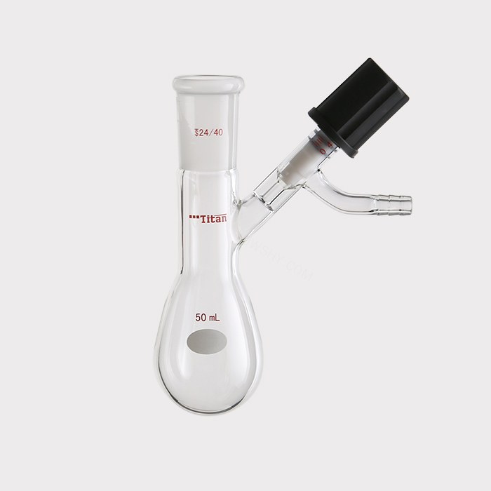 反应茄瓶 具0-4mm高真空阀，磨口：24/40，50ml 特优级