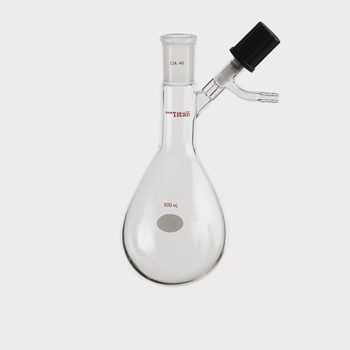 反应茄瓶 具0-4mm高真空阀，磨口：24/40，500ml 特优级 - ACESUN艾斯琳